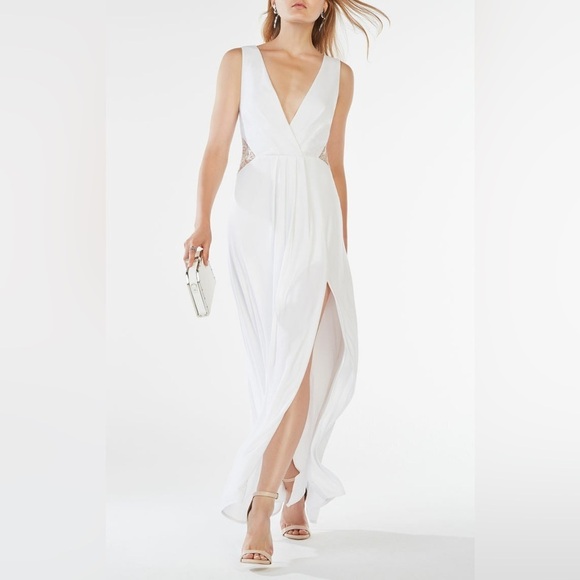 BCBG Maxazria white ‘Hasani’ embroidered gown, size 6 - Picture 4 of 12